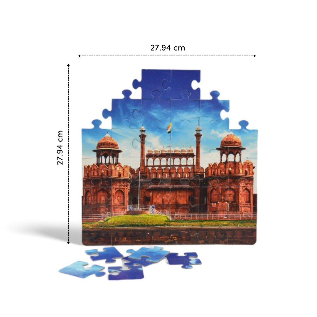 Mittimate Red Fort Jigsaw Puzzle – 36-Piece Cardboard Puzzle for Kids (Ages 4-6) | Fun, Learning & Perfect Birthday Gift
