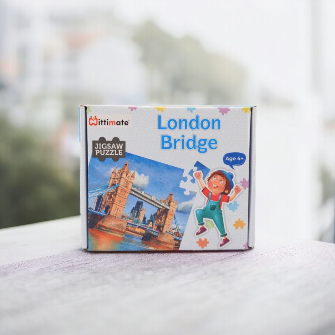 Mittimate London Bridge Jigsaw Puzzle – 36-Piece Cardboard Puzzle for Kids (Ages 4-6) | Fun, Learning & Perfect Birthday Gift