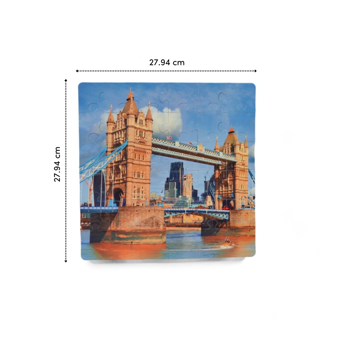 Mittimate London Bridge Jigsaw Puzzle – 36-Piece Cardboard Puzzle for Kids (Ages 4-6) | Fun, Learning & Perfect Birthday Gift