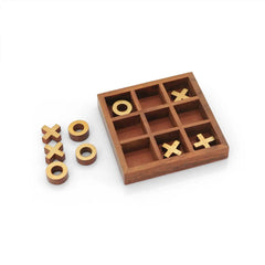 Mittimate Wooden X & O Brain Teaser – Interactive 2-Player Board Game for Kids (6+) | Fun & Engaging Indoor-Outdoor Play