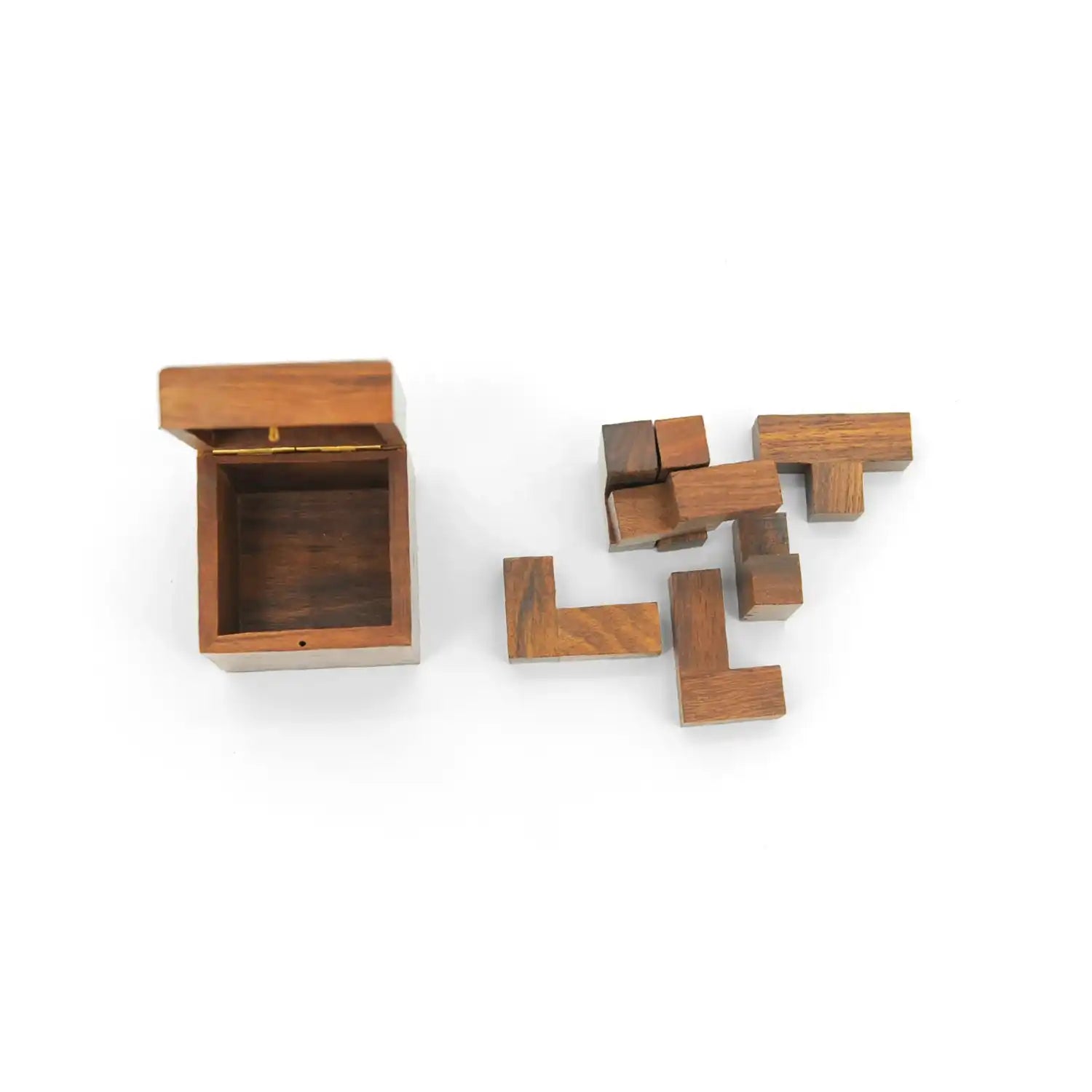 Mittimate Wooden Soma (Cube) Puzzle – Brain Teaser Game for Kids (6+) | Skill-Building 3D Puzzle with Storage Box