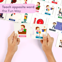 Mittimate Opposite Word Educational Jigsaw Puzzle Game for Kids Age 2 to 4 Old I 60 Pieces Puzzle Toy I Birthday Gift for Children