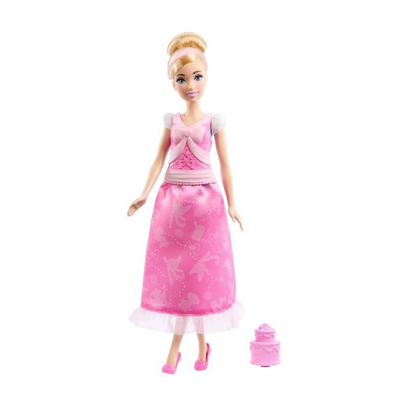 Disney Princess 2-In-1 Stories Cinderella Fashion Doll With 2 Snap-On Bodices, 2 Skirts & 9 Accessories For Kids Ages 3+