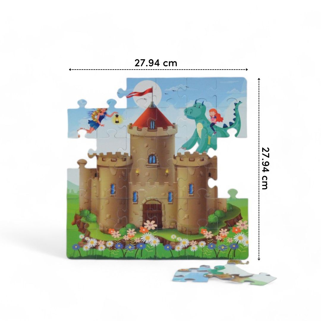 Mittimate Castle Jigsaw Puzzle – 36-Piece Cardboard Puzzle for Kids (Ages 4-6) | Fun, Learning & Perfect Birthday Gift