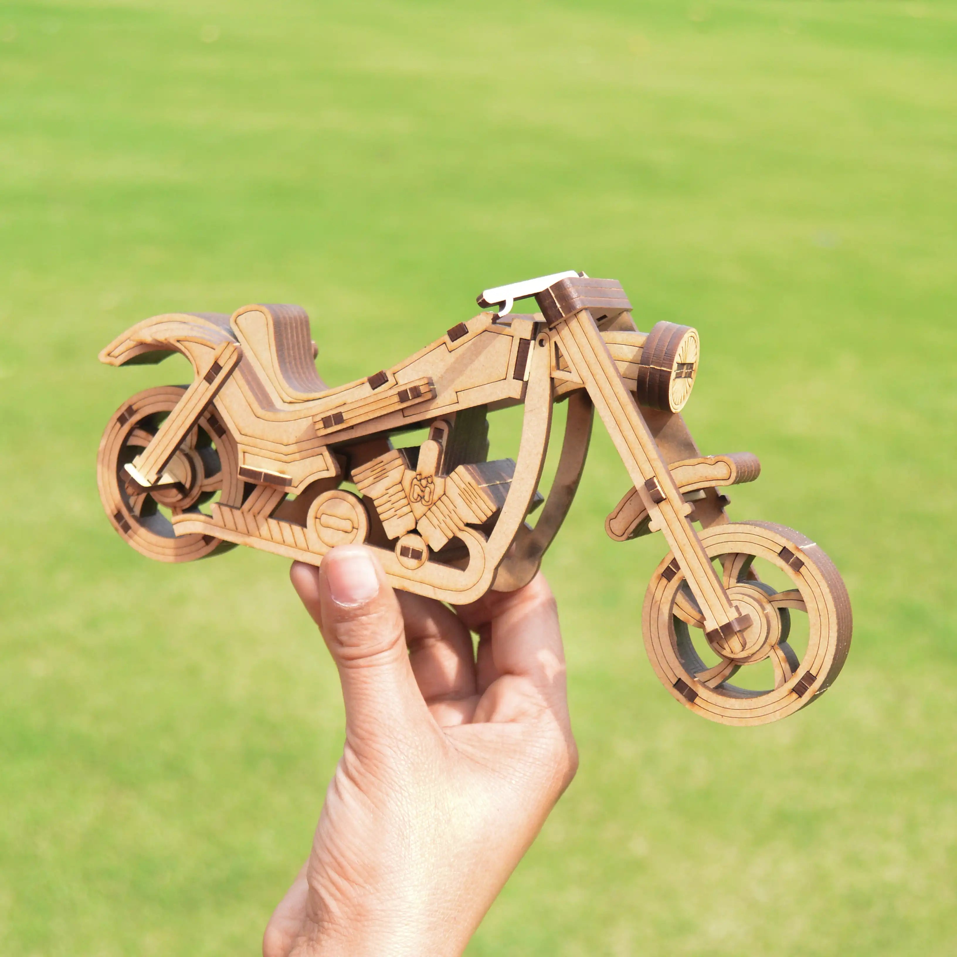 Mittimate DIY 3D Trailblazer Bike Model Kit for Kids Age 8+ Year | 89 Wooden Pieces I Fun & Educational Model Building Kit I Best Birthday Gift for Kids
