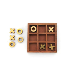 Mittimate Wooden X & O Brain Teaser – Interactive 2-Player Board Game for Kids (6+) | Fun & Engaging Indoor-Outdoor Play