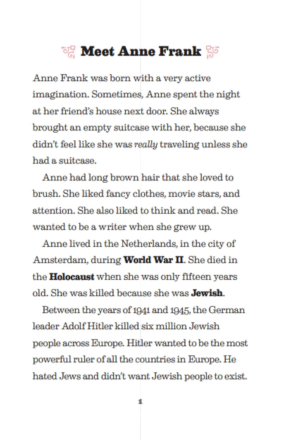 Pegasus The Story of Anne Frank: A Biography Book