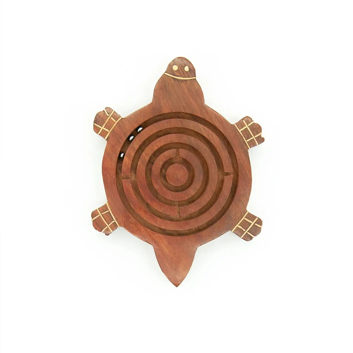 Mittimate Wooden Turtle Maze & Labyrinth Puzzle – Bhool Bhulaiyaa Board Game for Kids | Fun Indoor Brain Teaser & Activity Toy