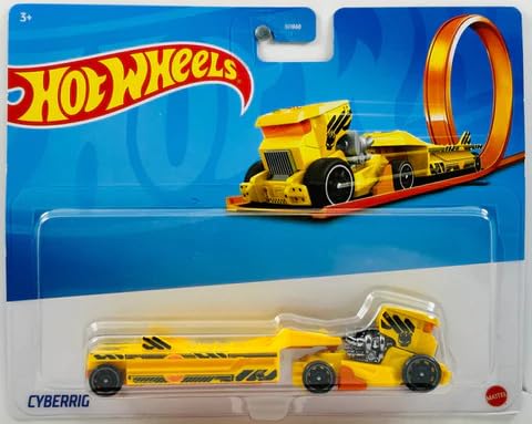 Hot Wheels 1:64 Scale Track Trucks Cyber Rig Racing Rig for Ages 3+