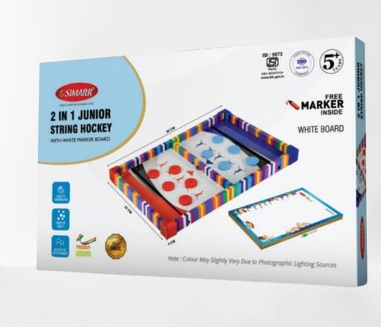 Simarr 2 in 1 Junior String Hockey with White Marker For Kids Ages 5 Years and Up