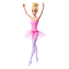 Barbie Ballerina Doll, Blonde Fashion Doll Wearing Purple Removable Tutu, Posed with Ballet Arms & “en Pointe” Toe Shoes