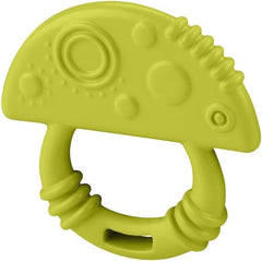 Fisher-Price Newborn Baby Toy Green Mushroom Teether BPA-Free for Tummy Time & Travel Sensory Play for Infants Ages 3+ Months
