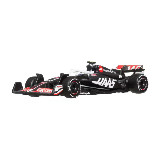 Hot Wheels Race Team MoneyGram Haas F1 VF-24 (#27) 1:64 Scale Premium Die-Cast Formula 1 Collectible Toy Race Car with Real Riders Tires & Metal/Metal Body & Chassis for Collectors