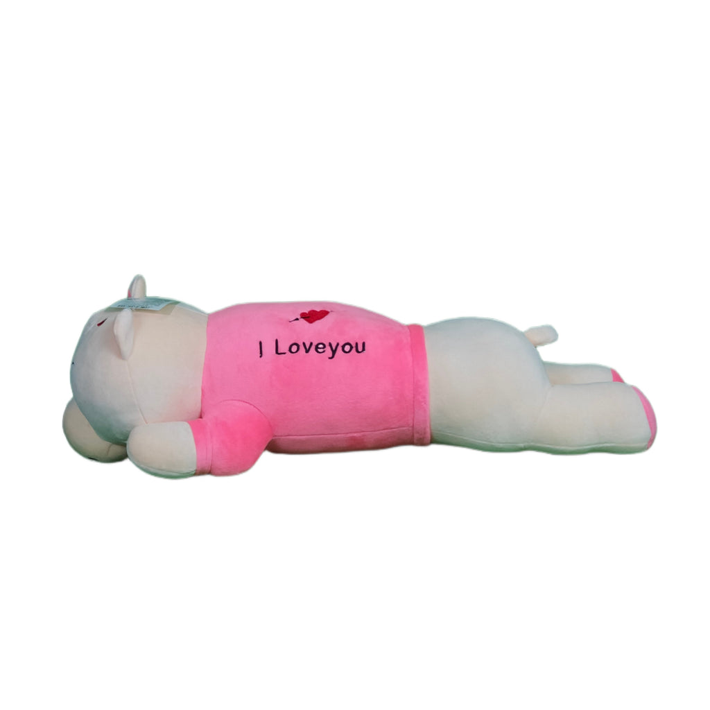 Play Hour Bogo Bear Pillow Plush Soft Toy with I Love You Text for Ages 5 Years and Up - Pink, 60cm