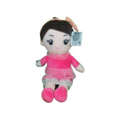 Play Hour Ellie Rag Doll Plush Soft Toy Wearing Pink Dress for Ages 3 Years and Up, 45cm