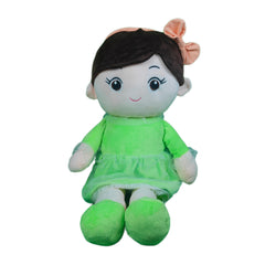 Play Hour Ellie Rag Doll Plush Soft Toy Wearing Green Frock for Ages 3 Years and Up, 85cm