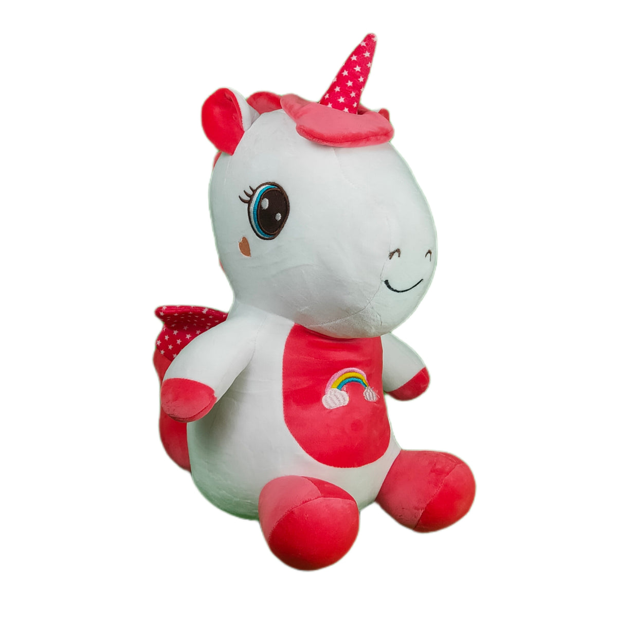 Play Hour Garcie The Unicorn Plush Soft Toy For Ages 3 Years And Up - Red, 45cm