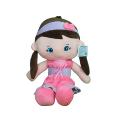Play Hour Melly Rag Doll Plush Soft Toy Wearing Pink & Purple Frock for Ages 3 Years and Up, 70cm
