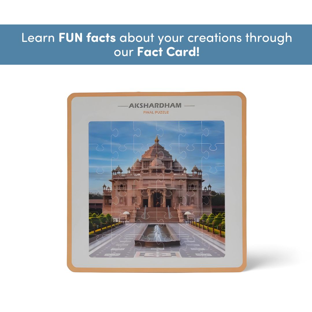 Mittimate Akshardham Mandir Jigsaw Puzzle – 36-Piece Cardboard Puzzle for Kids (Ages 4-6) | Fun, Learning & Perfect Birthday Gift