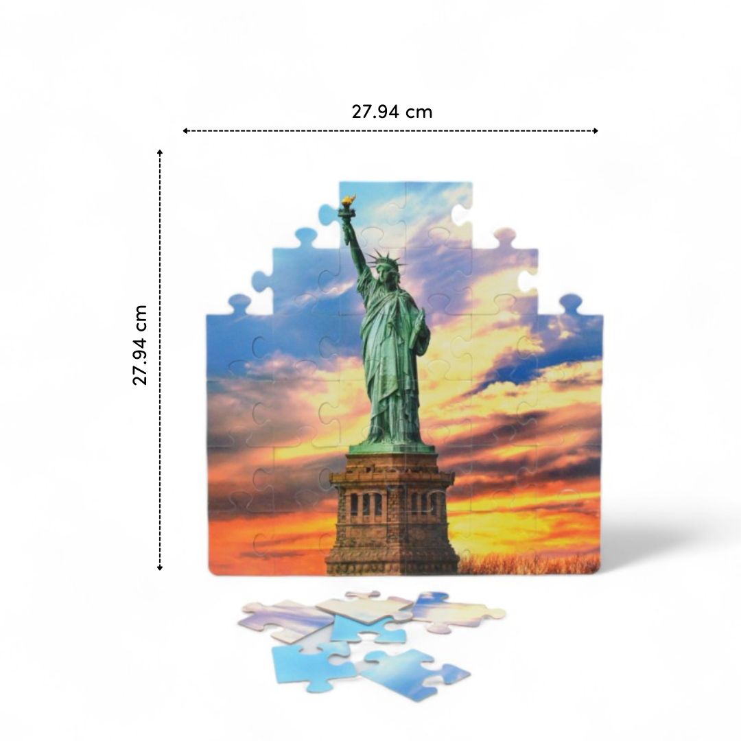 Mittimate World Statue of Liberty Jigsaw Puzzle – 36-Piece Cardboard Puzzle for Kids (Ages 4-6) | Fun, Learning & Perfect Birthday Gift