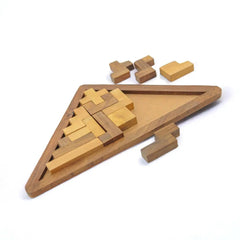 Mittimate Wooden Triangle Pentomino Puzzle – Brain-Boosting Game for Kids | Fun, Learning & Mind Development
