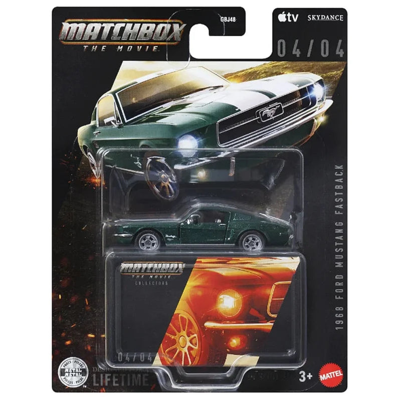 Matchbox The Movie Premium 1:64 Scale 1968 Ford Mustang Fastback Die-Cast Toy Car with Collectible Box, Ages 4+