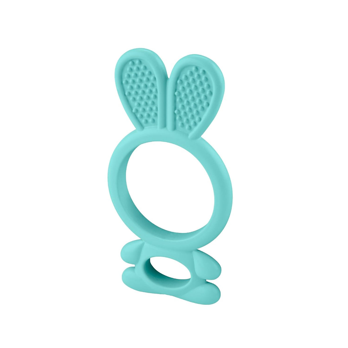 Fisher-Price Newborn Baby Toy Blue Bunny Teether BPA-Free for Tummy Time & Travel Sensory Play for Infants Ages 3+ Months
