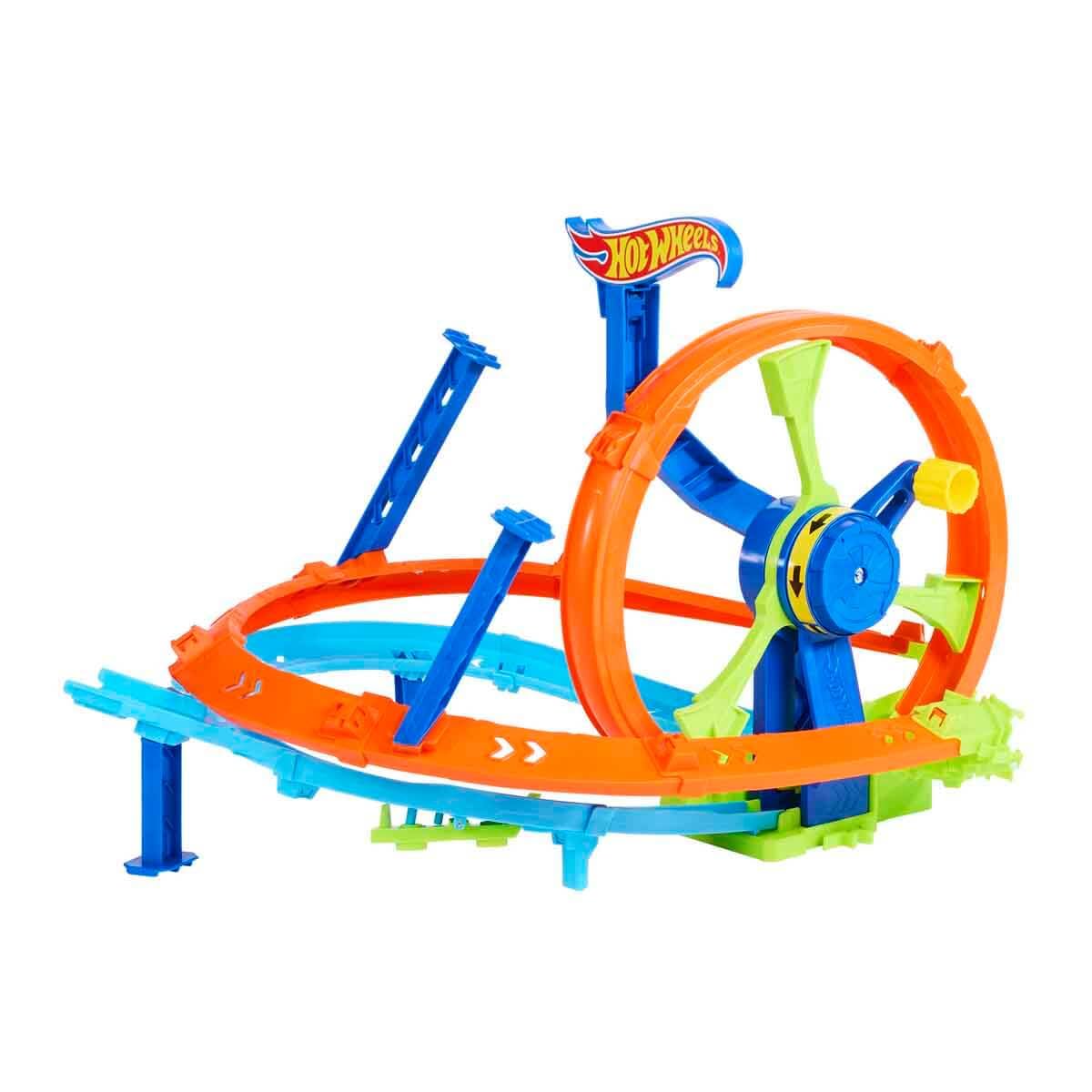 Hot Wheels Rapid Launch & Loop Playset With 1:64 Scale Die-Cast Toy Car, Crash & Track Set for Kids Ages 3 Years & Up