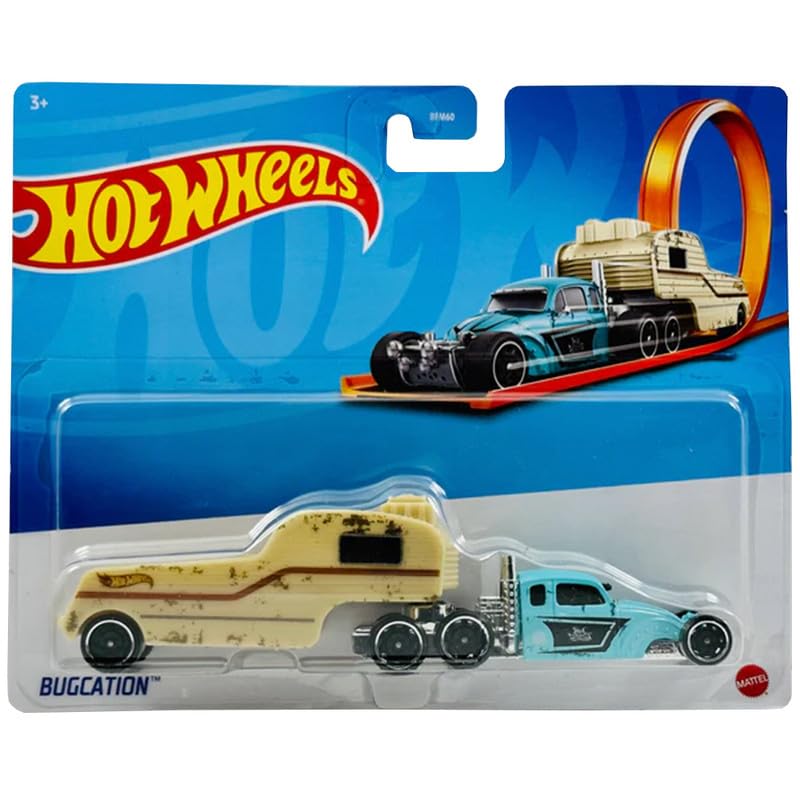 Hot Wheels 1:64 Scale Track Trucks Bugcation Racing Rig for Ages 3+
