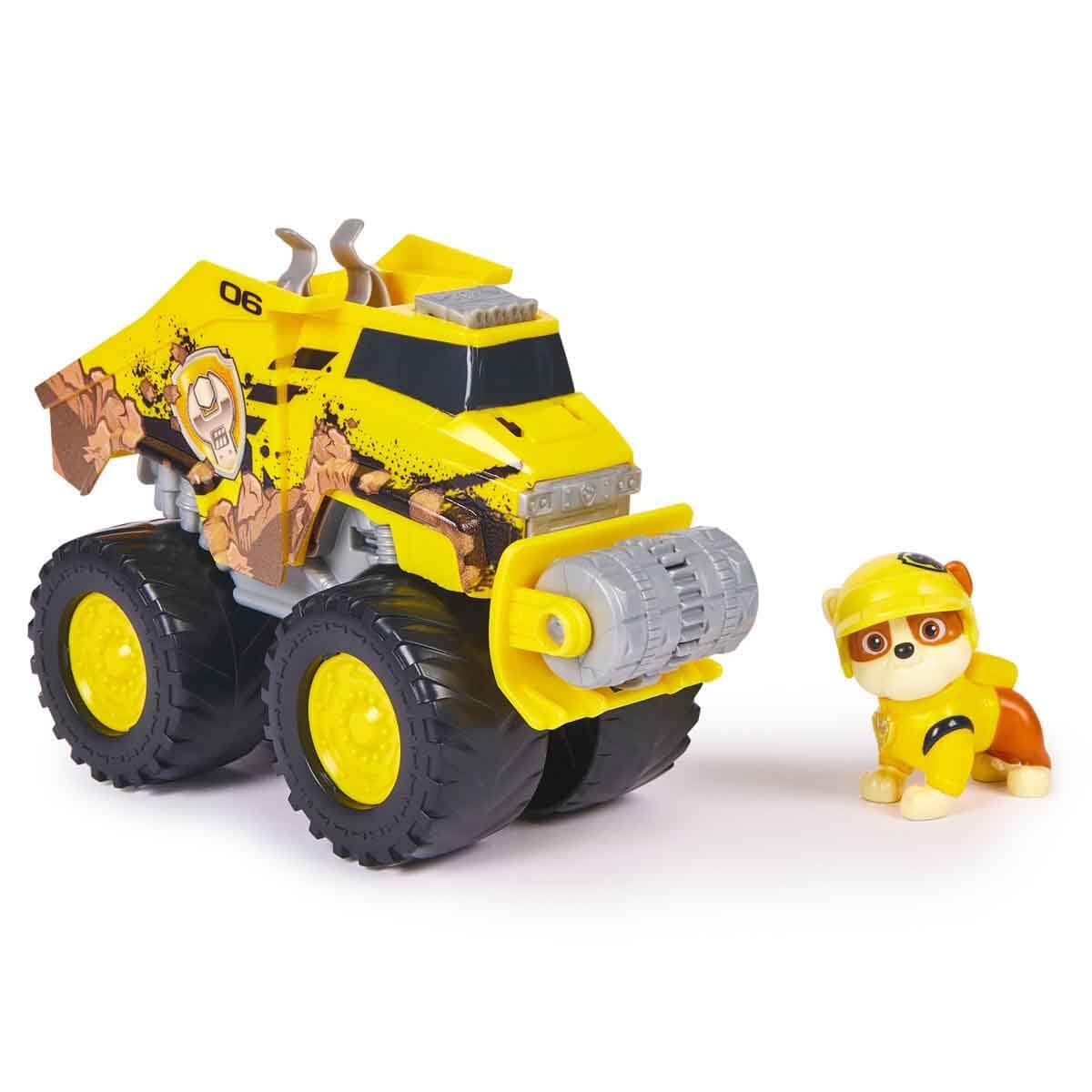 Paw Patrol Rubble Rescue Wheels - Collectable Action Car Figure For Kids 3 Years and Above