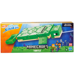 Nerf Super Soaker Minecraft Turtle Water Blaster, Pull Back Plunger Handle, Easy to Use, Outdoor Water Toys, Minecraft Toys, Gifts for Kids - Pichkari, Branded Toy Pichkari for Holi Festival, Kids 6+