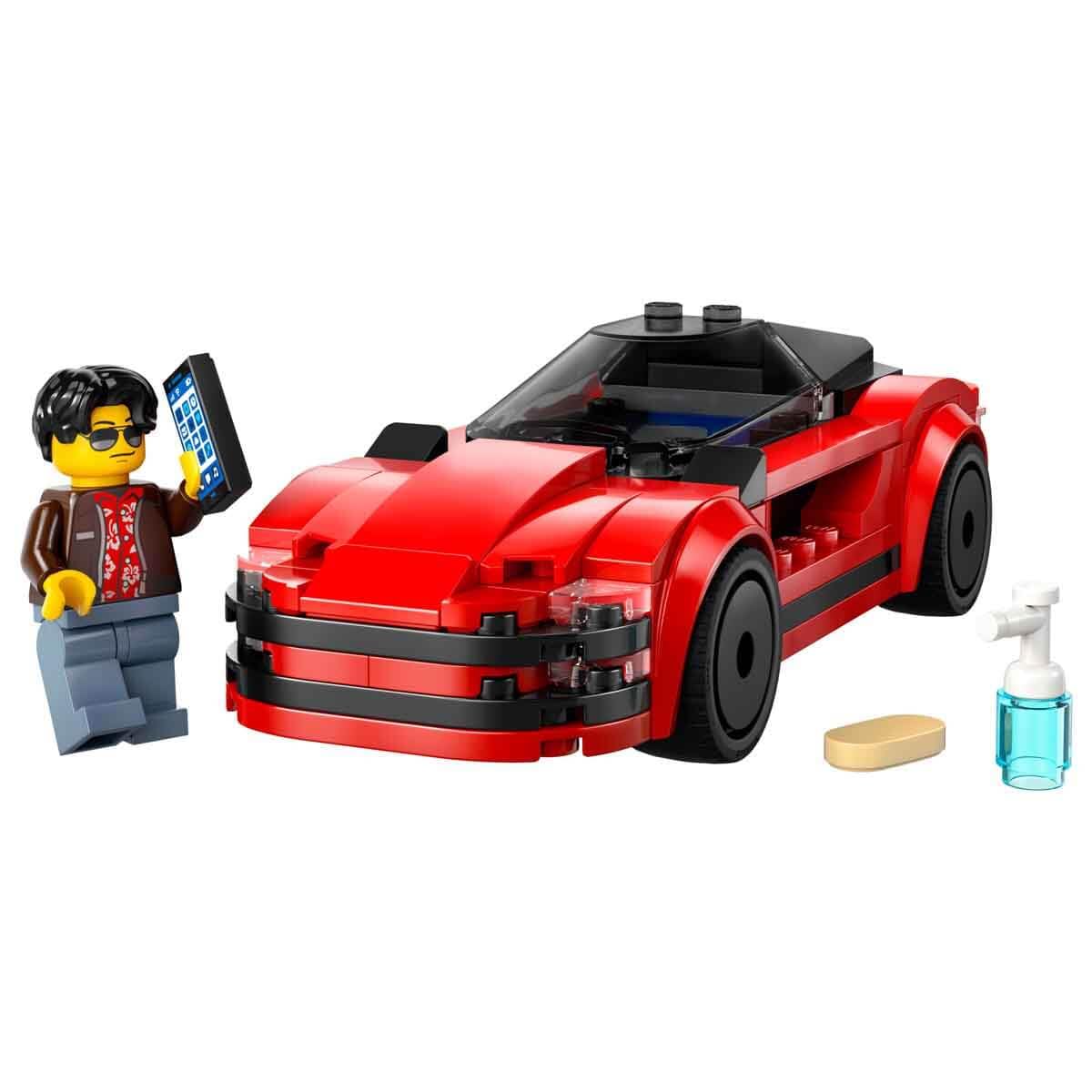 LEGO City Red Sports Car Supercar Toy Vehicle Building Kit For Ages 5+
