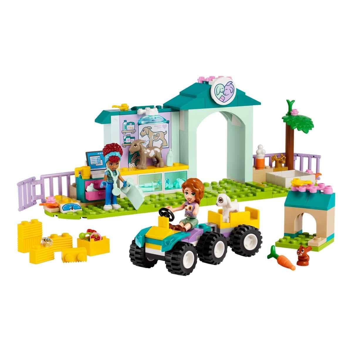 LEGO Friends Farm Animal Vet Clinic Toy Veterinary Care Building Kit For Ages 4+