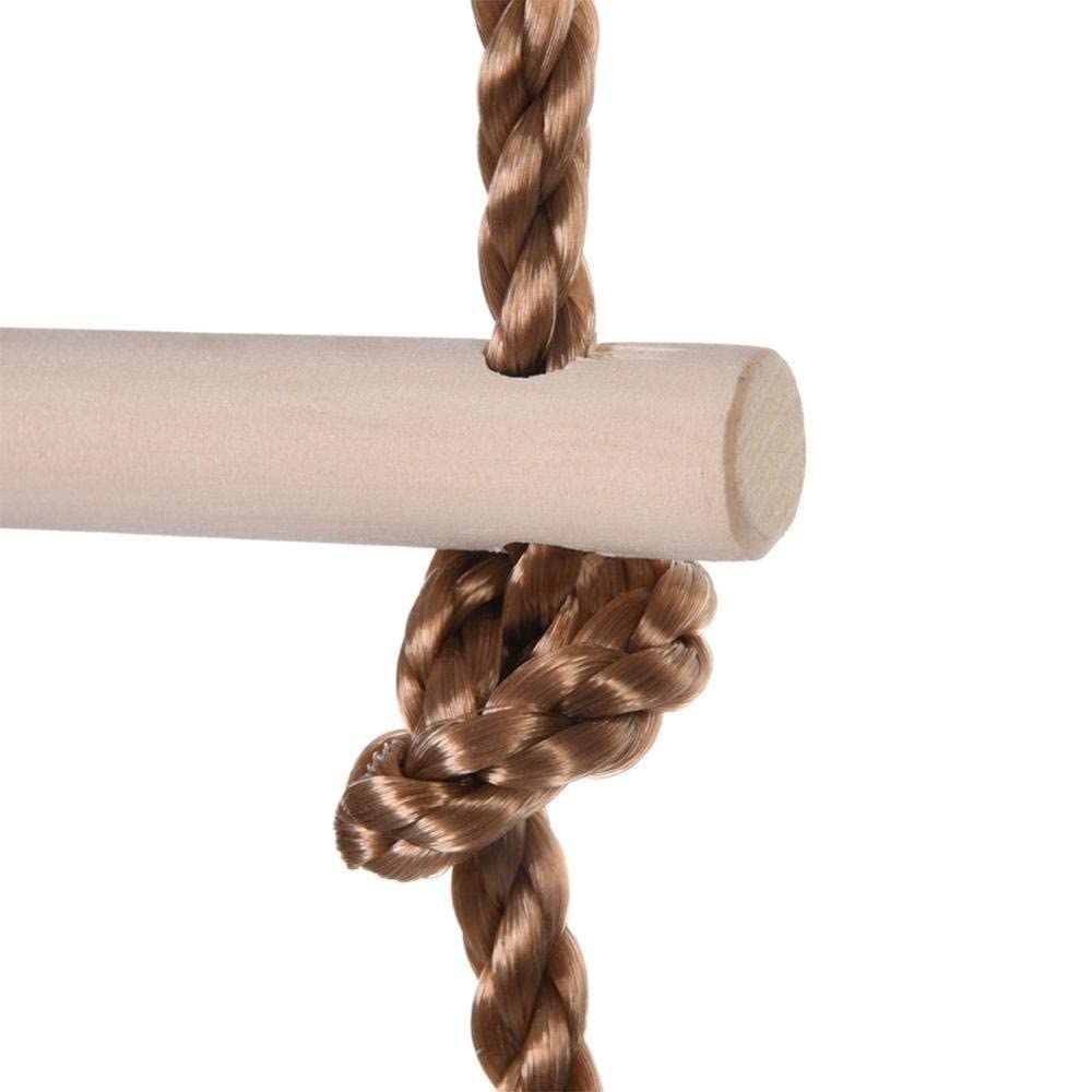 REZNOR 5.5 Feet Climbing Rope Ladder Ninja Ladder Ninja Warrior Slackline Ladder Rope Swing For Children, 5 Rungs