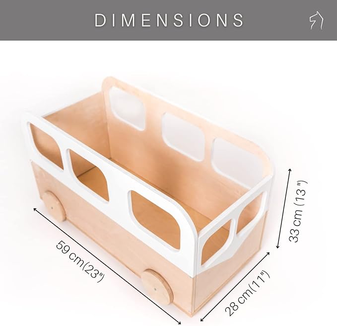 Kiddies Kingdom Storage Bus Organisers For Ages 3 and Above
