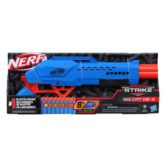 Nerf Alpha Strike Big Cat Db-2 Blaster,Double-Barrel Blasting, Fires 2 Darts in A Row,Includes 8 Official Nerf Elite Darts,Multicolor