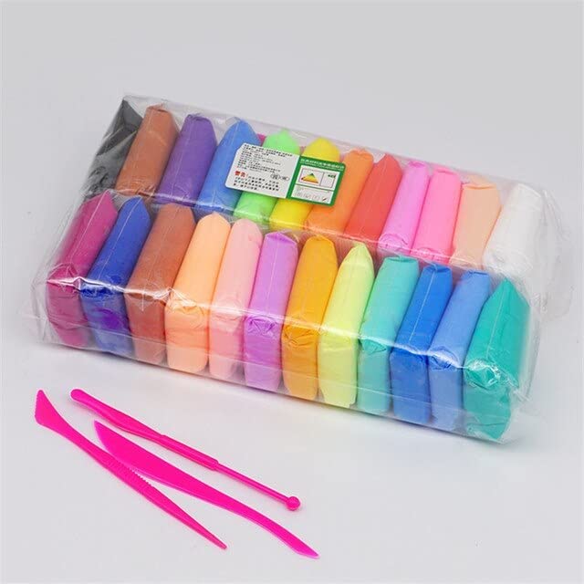REZNOR Air Dry Magic Clay, Soft & Light DIY Clay with Sculpting Tools, Kids Art Crafts Best Gift, Pack of 12