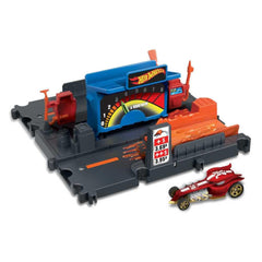 Hot Wheels City Gas Station Playset with 1 Car, Connects to Other Sets, Car-Activated Features