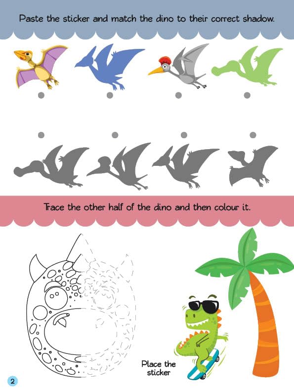 Booktopus My Big Sticker and Activity Book 1 for Kids Ages 4+