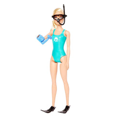 Barbie Blonde Hair Marine Biologist Doll & Mobile Lab Playset with 10+ Pieces Accessories, Case Opens for Storage & Travel for Kids Ages 3 and Up