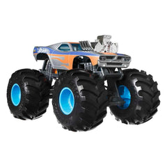Hot Wheels 1:24 Scale Oversized Monster Truck Rodger Dodger Die-Cast Toy Truck with Giant Wheels & Cool Designs