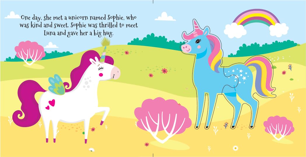 Booktopus Square Puzzle Board Book - Unicorn Friends Learning Puzzle with Easy Grip Pieces - Educational Toys for Kids 4+
