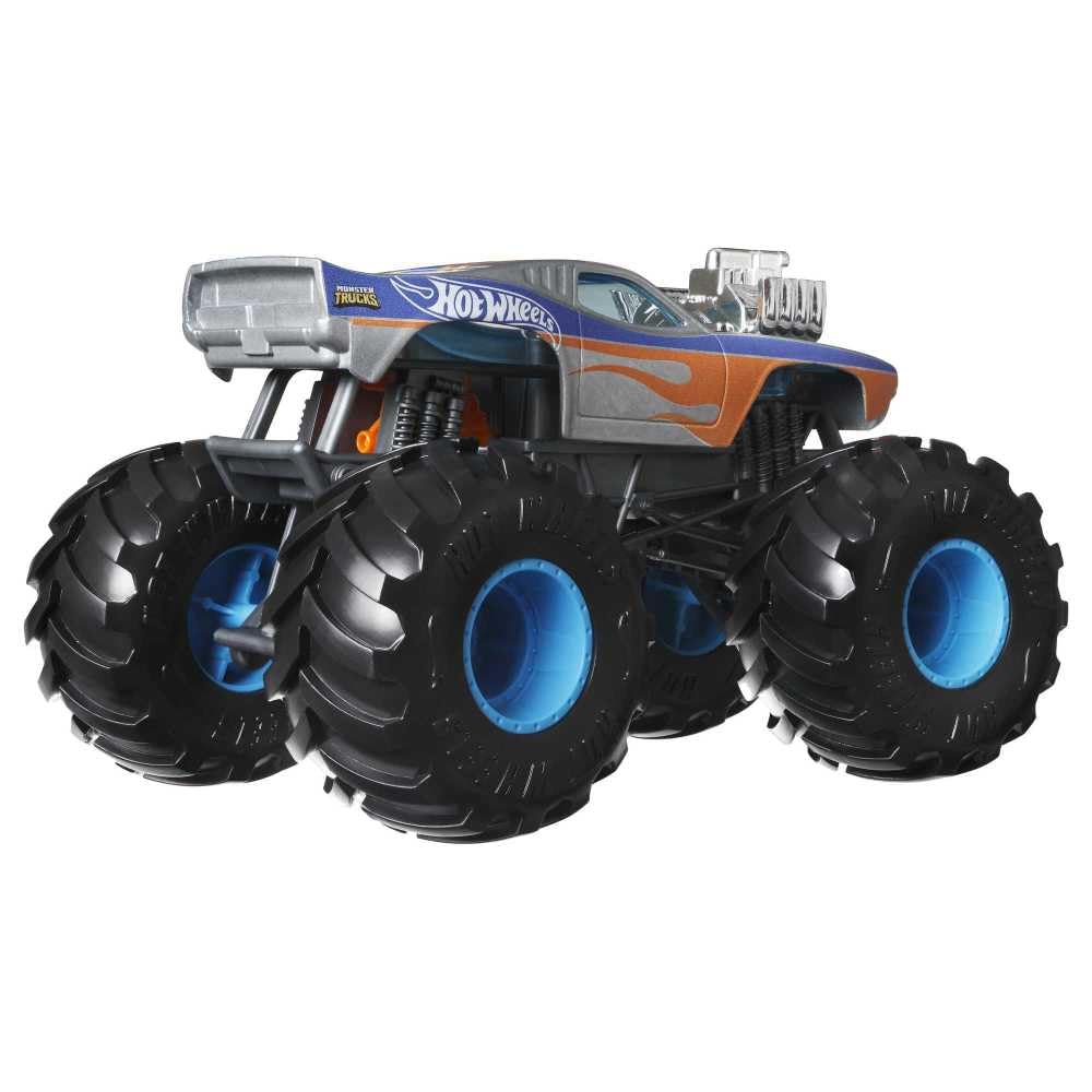 Hot Wheels 1:24 Scale Oversized Monster Truck Rodger Dodger Die-Cast Toy Truck with Giant Wheels & Cool Designs