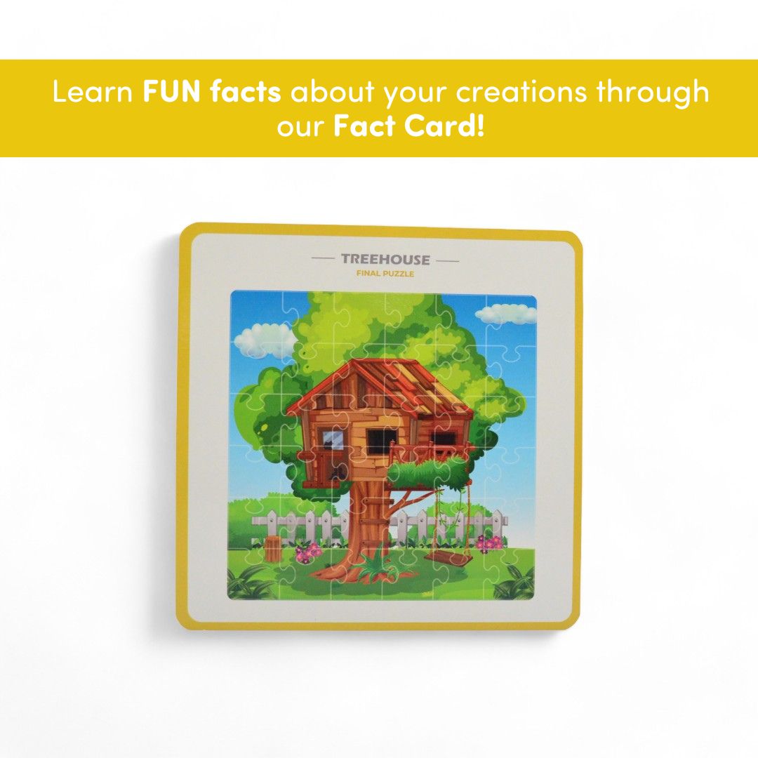 Mittimate Tree House Jigsaw Puzzle – 36-Piece Cardboard Puzzle for Kids (Ages 4-6) | Fun, Learning & Perfect Birthday Gift