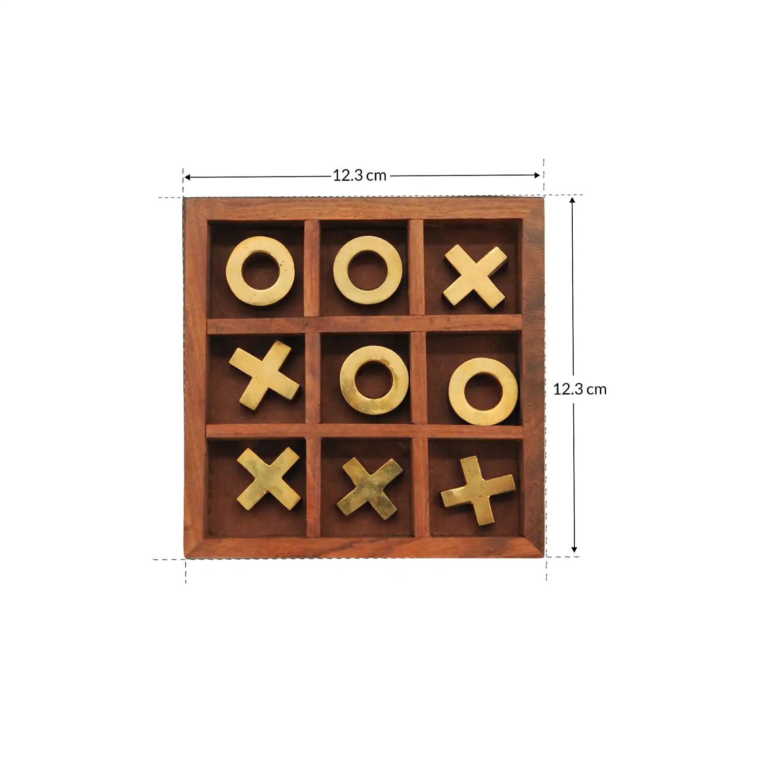 Mittimate Wooden X & O Brain Teaser – Interactive 2-Player Board Game for Kids (6+) | Fun & Engaging Indoor-Outdoor Play