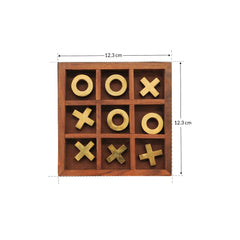 Mittimate Wooden X & O Brain Teaser – Interactive 2-Player Board Game for Kids (6+) | Fun & Engaging Indoor-Outdoor Play