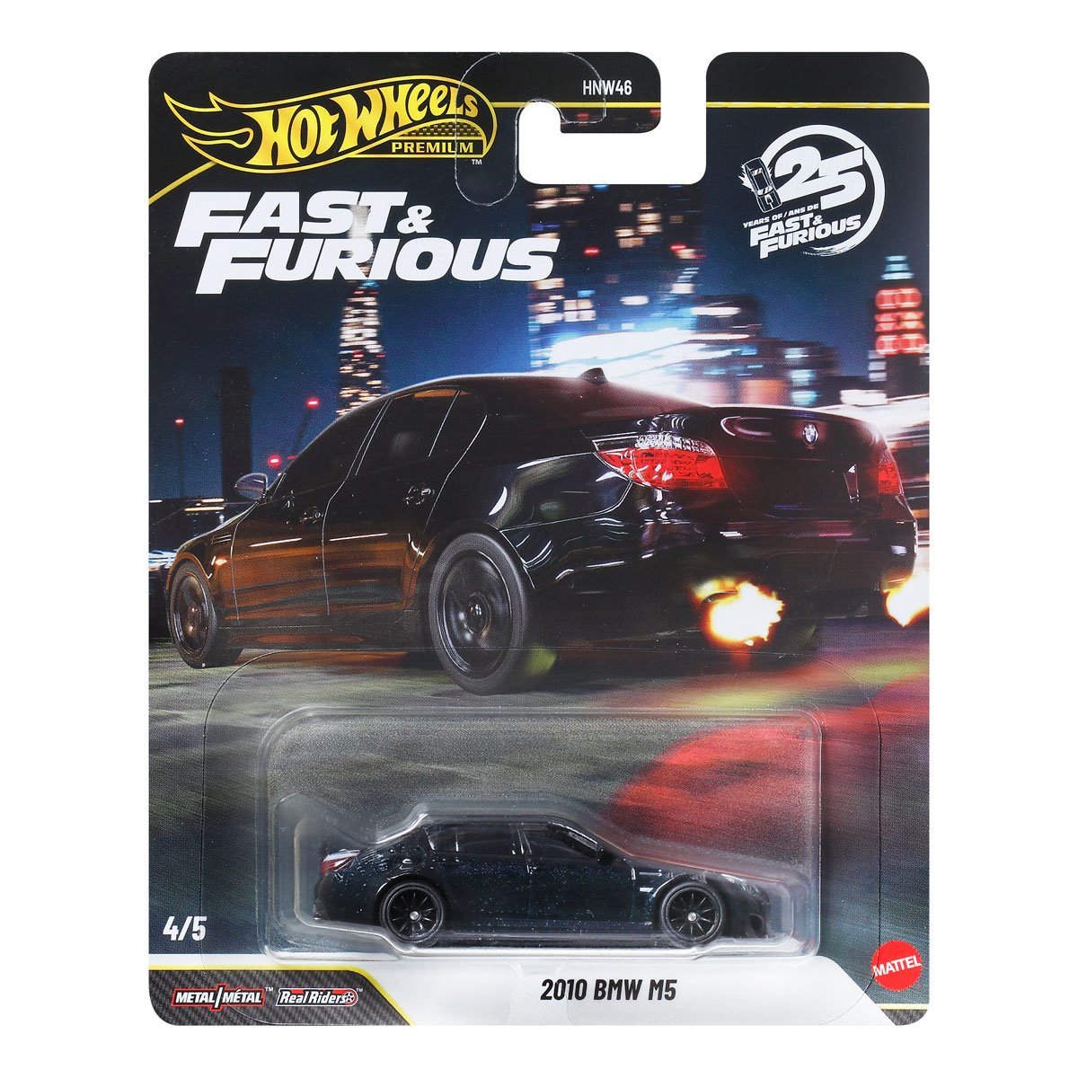 Hot Wheels Premium Car Fast & Furious 2010 Bmw M5, 1:64 Scale Die-Cast Car for Collectors