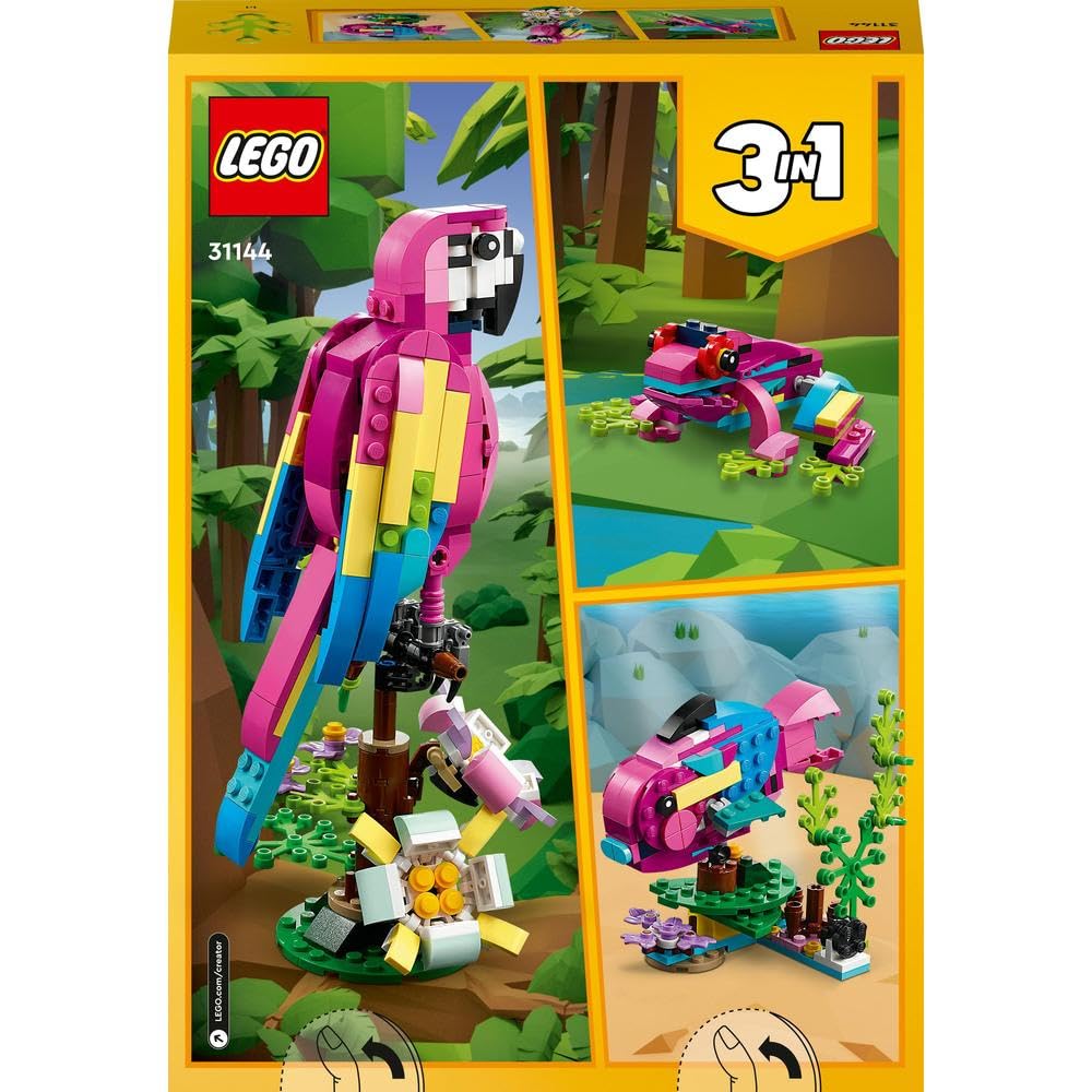 LEGO Creator 3In1 Exotic Pink Parrot Building Kit for Ages 7+