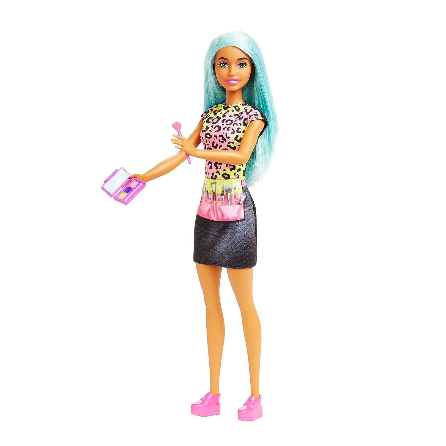 Barbie Makeup Artist Doll with Teal Hair and Career-Themed Accessories for Kids Ages 3+