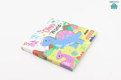 Booktopus Square Puzzle Board Book - Dino World Learning Puzzle with Easy Grip Pieces - Educational Toys for Kids 4+